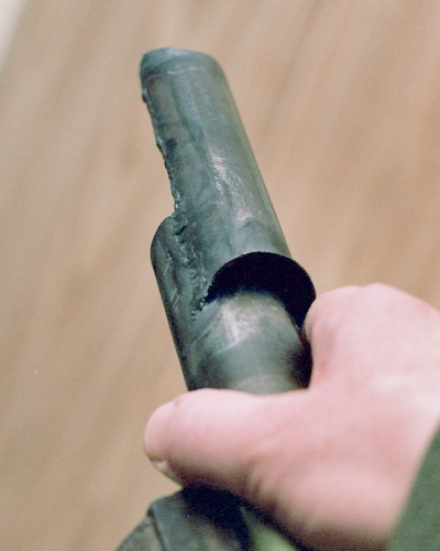 Rear view of the finished intake/tailpipe assembly. Photo Copyright 2005 Larry Cottrill