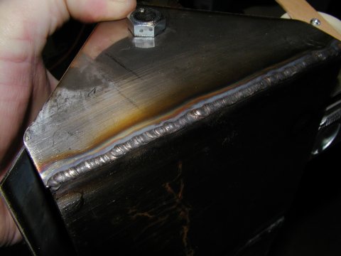 Weld made with homemade TIG